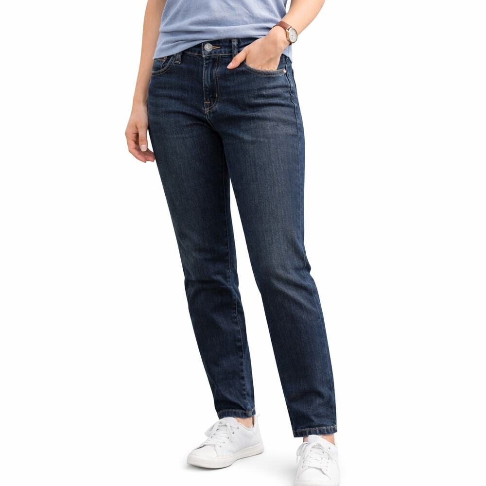 American Eagle Outfitters women's jeans 24 x28 dark wash slim mid rise straight